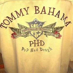 Tommy Bahama Camp Shirt XXL Mustard Yellow. RARE